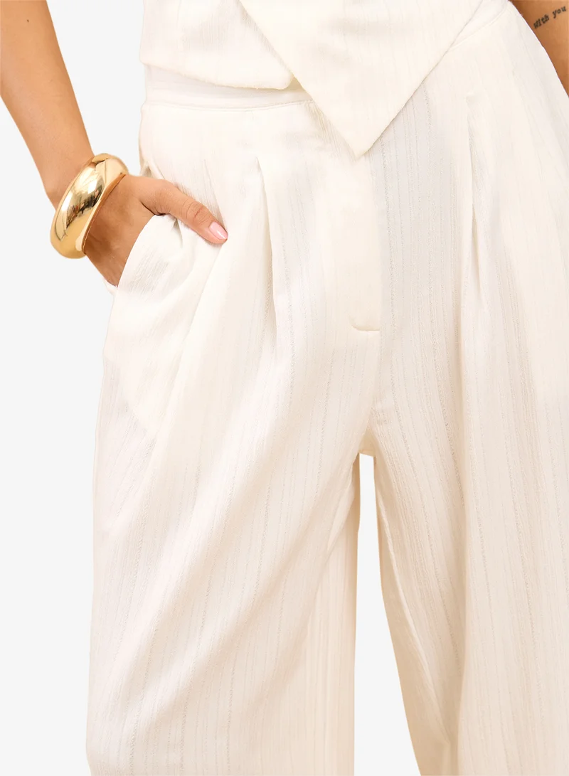 Little Mistress  White Wide Trouser for Women | Best Price UAE